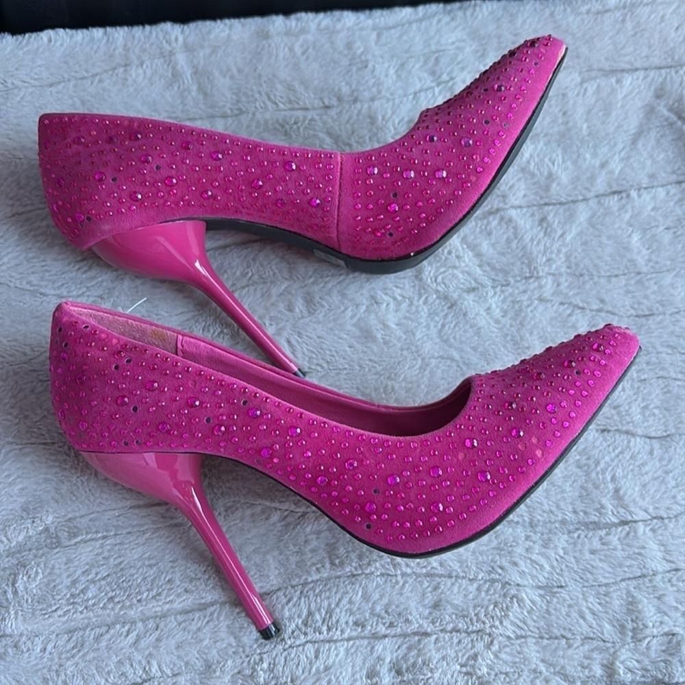 FRH Pink Rhinestone Pumps - Picture 7 of 15